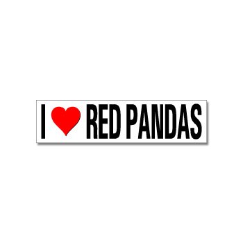 GRAPHICS & MORE I Love Heart Red Pandas - Window Bumper Stickers