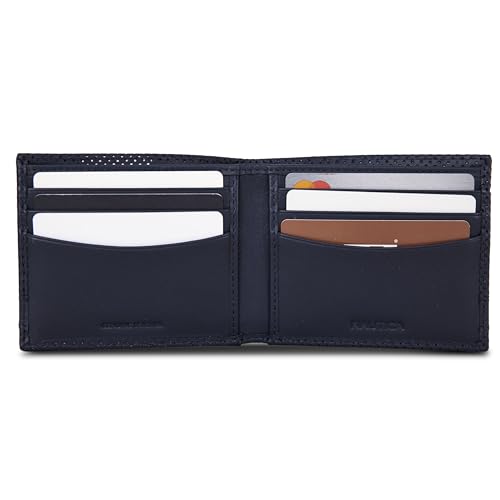 Image of Nautica Men's Bifold Leather Wallet | RFID Blocking | ID Window | Card Slots | Organization | Durable | Stylish