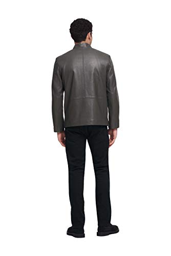 Image of DKNY Men's Modern Lamb Leather Racer Jacket