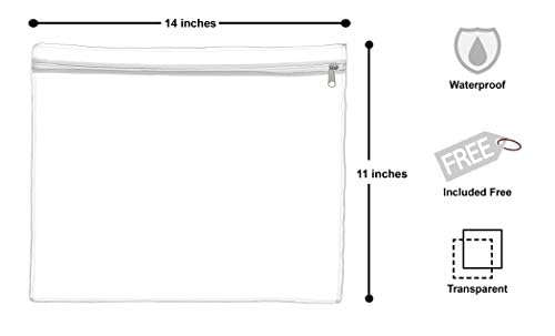 Tallit and Tefillin Bag Set for Jewish Prayer Shawl Zippered Leatherette Bags with Plastic Weatherproof Protection Cover (Non-Custom, Black)2