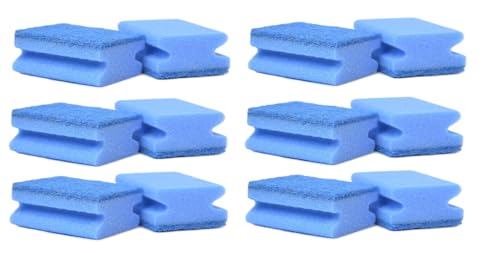 PCMOVILES Estropajos Salvauñas Azul para Cocina | Pack de 12 Unidades | Esponja Multiusos con Fibra Abrasiva | Alta Durabilidad y Protección para Las Uñas