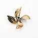 NC 4 Leaves Dia 67mm P1.7 RC Boat Aluminum Alloy Propeller with 1/4