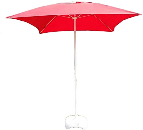 Parasol 2m double couche ultra résistant avec baleines en fibre de verre pour jardin et piscine