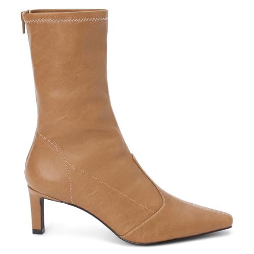 Coconuts by Matisse Womens Clara Snip Toe Zippered Casual Boots Mid Calf Mid Heel 2-3