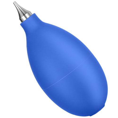 POPETPOP Soplador de Aire de Goma Ligero y Suave para Limpieza de Relojes y Teléfonos Material de Acero Inoxidable Azul, Adecuado para Eliminar Polvo en Cámaras y Lentes
