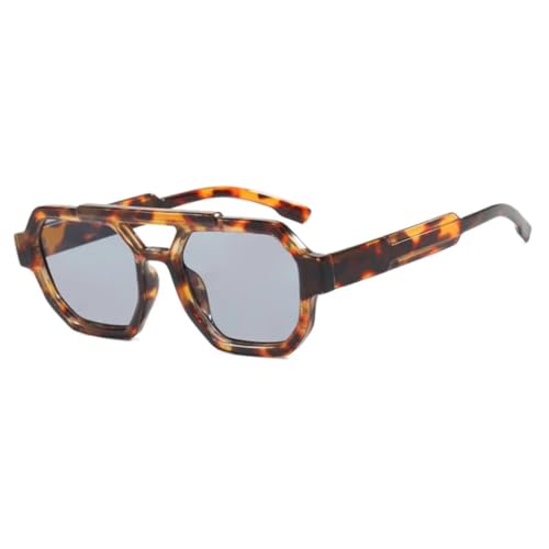 Lunettes de soleil polygonales pour femmes et hommes vintage style punk populaires luxe