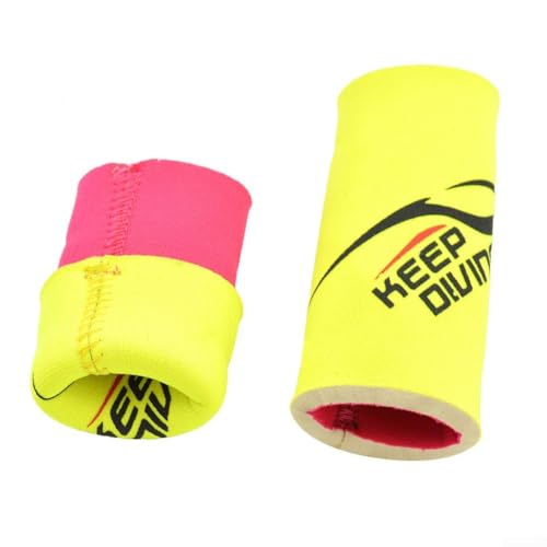 Funda de neopreno antipérdida para equipo de esnórquel (amarillo fluorescente)