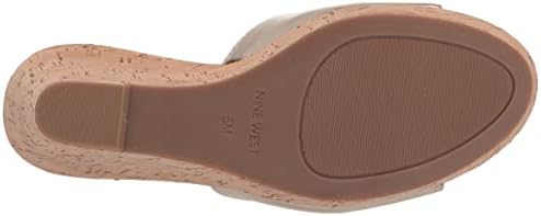 Nine West Women's HERDEN Wedge Sandal, Gold 710, 8 | Image 3