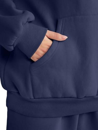 Image of AUTOMET Womens 2 Piece Lounge Sweatsuit Fall Fashion Matching Sweat Sets | Oversized Fall Hoodies & Baggy Jogger Sweatpants Fashion 2026 Outfits