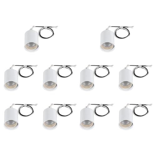 Douille E27 céramique de qualité avec support métal blanc robuste