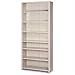 Lyon DD8081GLV 8000 Series Closed Shelving Add-On with 8 Galvanized Shelves, 36" Width x 18" Depth x 84" Height, Dove Gray