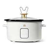 4-Quart Programmable Slow Cooker with Touch Digital Controls for Easy Meal Prep and Keep Warm Function at Home Countertop (White Icing)