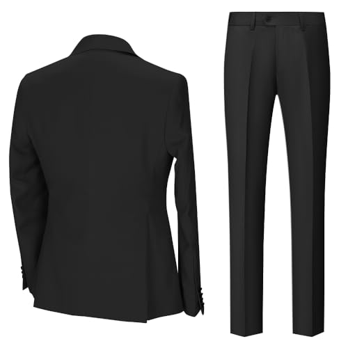 3 Piece Mens Suits,Slim Fit Suits Set for Men,Double Breasted Suit for Weddings and Parties2