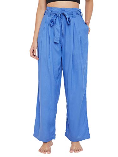 Image of Clovia Women's Rayon Basic Chic Tie Up Pyjama Pants