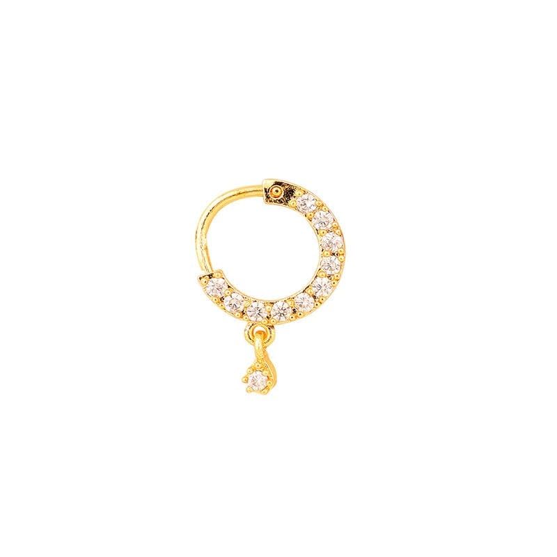 Nose Rings for Women AD Studded Bridal Piercing Nath Hoop Nose Pin Stylish Nath For Women and Girls-image-41