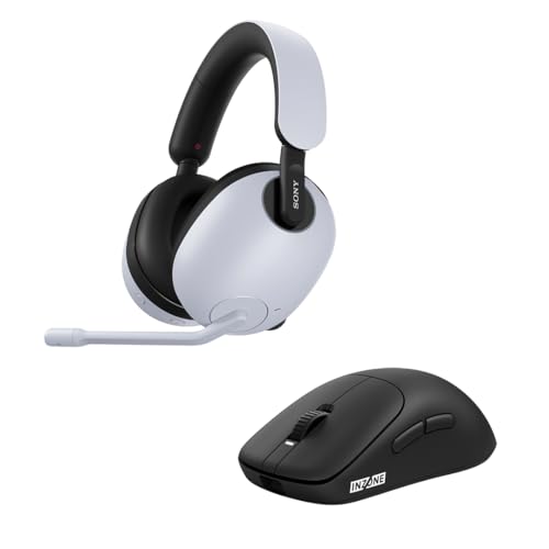 Image of Sony INZONE H9 Wireless Noise Canceling Gaming Headset (White) + Wireless Gaming Mouse