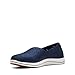 Clarks CloudSteppers Women's Breeze Emily Loafer, Navy Synthetic, 6.5 Narrow US