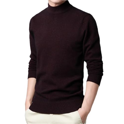 Men's Solid Long Sleeves Sweater Thickening Casual Slim Pullover Jumpers