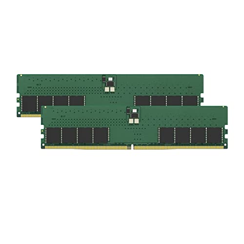 Kingston Memory DDR5 64Go 4800MT/s CL40 Non-ECC Unbuffered DIMM 2RX8 Module de mémoire pour PC de bureau (Kit de 2) - KCP548UD8K2-64