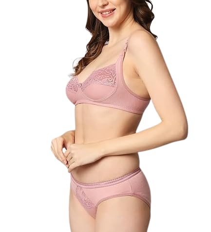 Women's Cotton Non-Padded Bra & Panty Set/Lingerie Set/Bikini Set Body Fit Comfortable Fashionable Bra and Panty Set-image-16