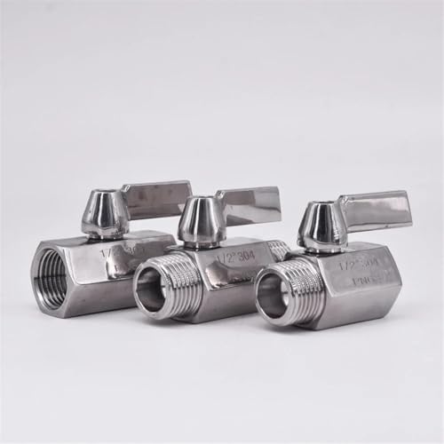Mini válvula de bola NPT de acero inoxidable 316L con mango de alta resistencia 3