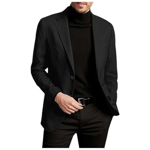 Mens Casual Blazer Jacket Slim Fit Long Sleeve 2 Button Shirts Lightweight Suit Coat for Everyday Dinner Prom Wedding Party