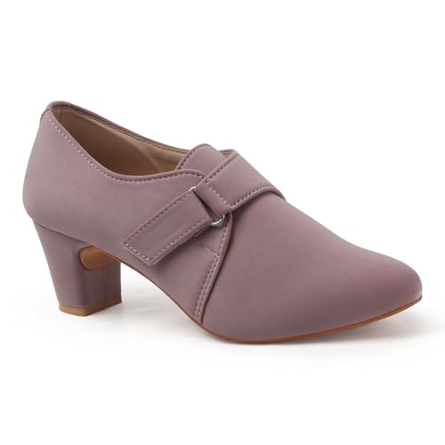 Image of Stylish Comfortable Block Pump Heels Perfect for Winter, Elegant Party Black and Brown Sandals for Womens & Girls