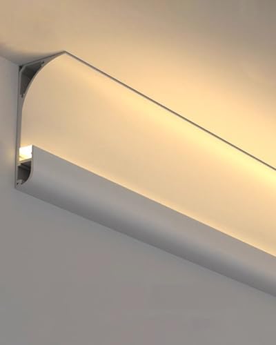 Zócalo de aluminio para iluminación LED de canal en techos de interior 2