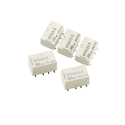 Relais de signal HFD4 5V SMD 2A pour circuits imprimés miniatures - Lot de 10 pièces
