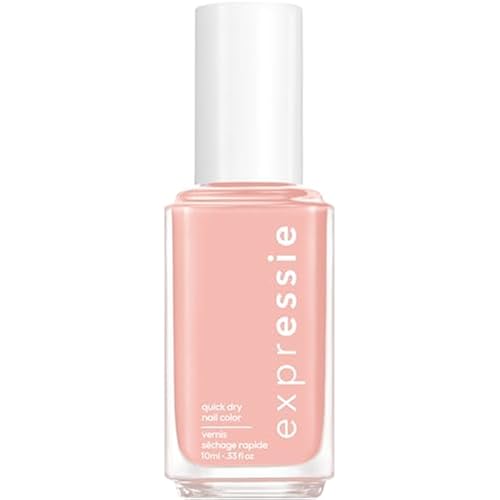 essie expressie Quick-Dry Vegan Nail Polish, Crop Top and Roll, Pink Beige, 0.33 Ounce