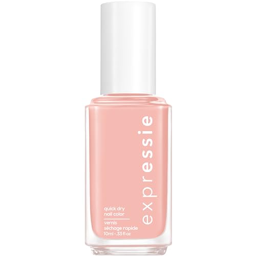 essie expressie Quick-Dry Vegan Nail Polish, Crop Top and Roll, Pink Beige, 0.33 Ounce