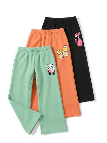 Image of HELLCAT Printed Track Pants for Girls | Blended Cotton Feel Lower | Night Pants & Track Pant Pants | Sizes 3-16 Years | Pack of 3