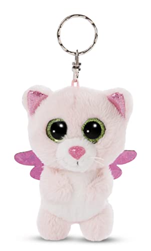 NICI- Glubschis Portachiavi Angelo Custode da 9 cm Gatto Glowy Malli, Colore Rosa, 47833