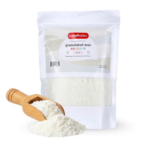 Incraftables Soy Candle Wax (1 lbs). Best Soy Wax for Candle Making. Granulated Wax Refill. Wax Flakes for Candle Making Kit. DIY Supplies for Kids & Adults