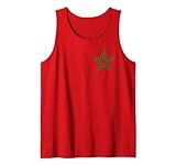 Tenue rouge avec symbole du drapeau national du Maroc, le pentagramme vert pour les voyageurs comme souvenir de voyage du Maghreb de l'Afrique du Nord. Pour les amis ou la famille marocains. L'étoile verte sur fond rouge est le symbole d'État du pays du Maroc.