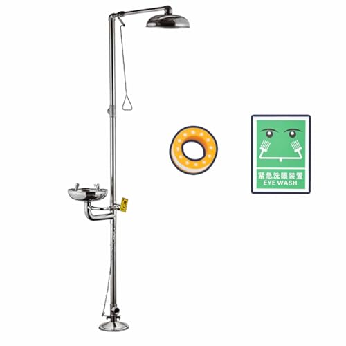 Station de lavage des yeux en acier inoxydable ensemble de douche d'urgence combiné