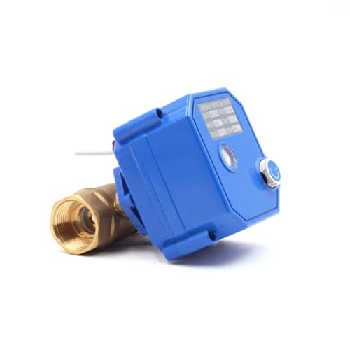 Válvula de bola motorizada de latón de 3/4 de pulgada de 2 vías DC12V con control de 3 cables 5