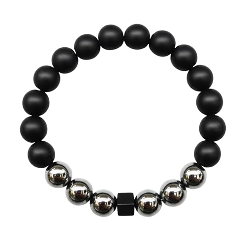 Image of THE MEN THING Natural Stone Bracelets - Adjustable Beaded Wristwear for Men & Boys (Multi-Design Collection)