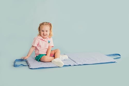 Miniatura 7 de Pronens . Colchoneta Escolar Plegable Infantil 3 Cm Márfega Impermeable Y Lavable Cama Portátil Para Guardería Con Nombre. Azul
