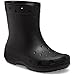 Crocs Classic Rain Boots for Women - Round Toe Silhouette with Chunky Platform, Warm and Elegant Boots Black Men's 2, Women's 4 Medium