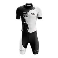 Tuta Da Triathlon Uomo Manica Corta - Set Ciclismo Con Gel Pad, Per Nuoto, Corsa, Bici - Foto 4