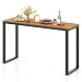 COSTWAY Gartentisch wetterfest, 129x42cm, rechteckiger Balkontisch