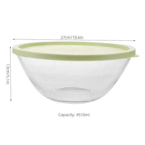 Tazón de vidrio transparente con tapa para masa 4.7Qt miniatura 2