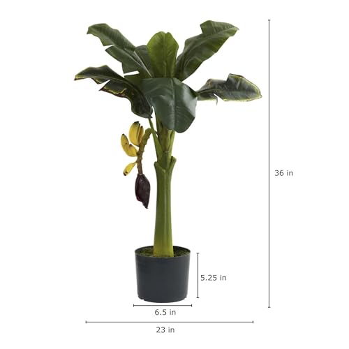 Nearly Natural 3ft. Banana Artificial Tree , Green by Nearly Natural - Image 3