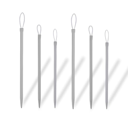 6pcs Wool Needles, Nylon Thread Rope Threader Large Eye Aluminium