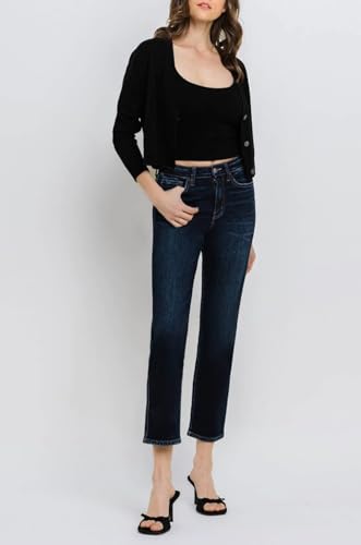 Flying Monkey - High Rise Cropped Straight Jeans - BY4446A4
