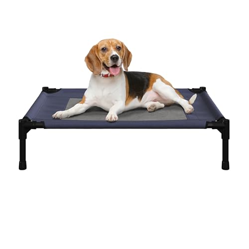PETMAKER Elevated Dog Bed Cover - 30x24-Inch Replacement Pet Bed Cover with Mesh Panel - for Indoor/Outdoor Use - Dog Cot Not Included (Blue)