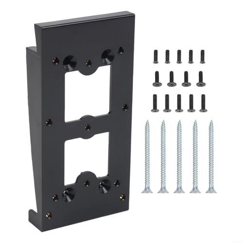 Dörrklocka i svart plast med vinkeljustering kompatibel med batteri Pro/Plus, videodörrklocka 3/3 Plus/4 och 2020 Release för 10 cm standard vinyl eller vinklad sidospårinstallationssats