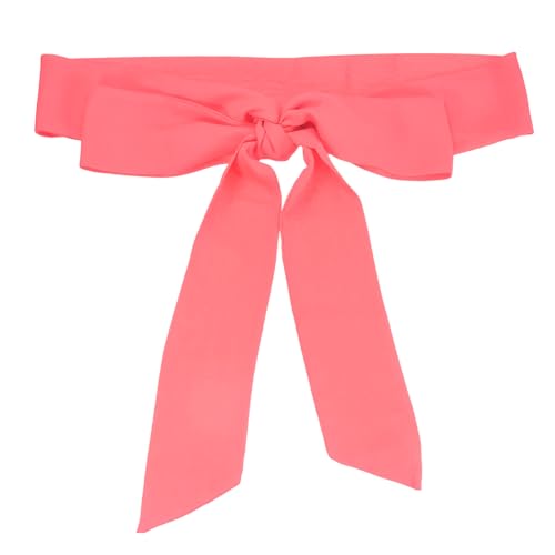PATIKIL Ceinture Sash Chiffon Mariage Soirée Robe Ceinture Chiffon Uni Accessoire Bal Promotion Pour Cérémonie Diplôme Anniversaire Décoration Accessoire DIY Rentrée, Corail