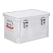 STIER Alubox, Aluminiumbox 30L, Staub- und spritzwasserresistent mit Gummidichtung und 2 Klapphandgriffen, Transportkiste aus verchromten Stahl und stabilen Hebelspannverschlüssen